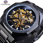 Load image into Gallery viewer, Gold Mechanical Automatic Watches For Men Skeleton Waterproof Clock Top Brand Luxury Luminous Hands Wristwatches
