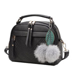 Load image into Gallery viewer, Designer Leather Women Fashion Tassel Messenger Bags With Ball Bolsa Shoulder Bags

