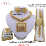 Load image into Gallery viewer, HGM Dubai Gold Jewelry Sets for Women Big Necklace African Beads Jewelry Set Nigerian Bridal Wedding Costume Jewelry
