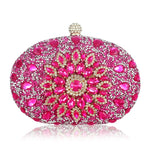 Load image into Gallery viewer, Diamond Women Clutch Evening Bags Bridal Crystal Flower Handbags Purses Wedding Party Dinner Bag
