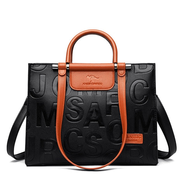 Large Capacity Retro Ladies Bag Leather Woman Handbag Designer  Women Bag Large Brand Bags Luxury