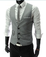 Load image into Gallery viewer, Mens Suit Vest Male Waistcoat Gilet Homme Casual Sleeveless Formal Business Jacket
