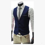 Load image into Gallery viewer, Mens Suit Vest Male Waistcoat Gilet Homme Casual Sleeveless Formal Business Jacket
