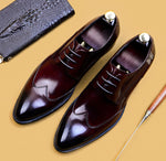 Load image into Gallery viewer, High Quality Handmade Oxford Dress Shoes Men Genuine Cow Leather Shoes Footwear Wedding Formal Italian Shoes
