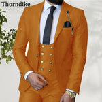 Load image into Gallery viewer, HGM Men&#39;s Suit (Blazers+Pants+Vest) Custom Made Formal Wedding Suit Solid Elegant Suits
