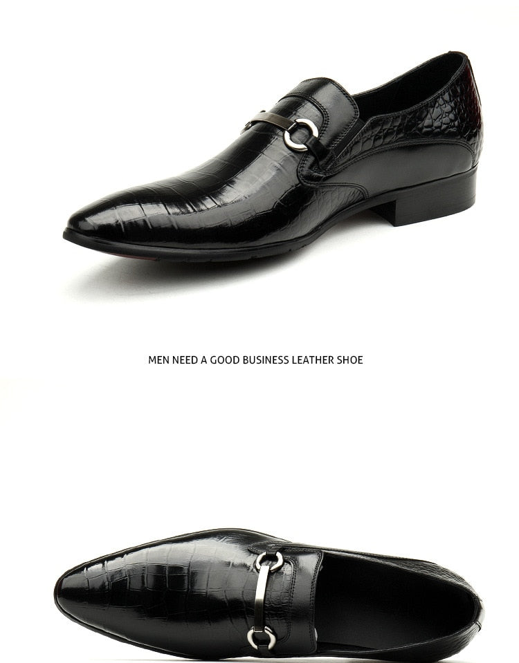 Luxury Handmade Slip-On Genuine Leather Flat Original Brand Men's Oxford Shoes