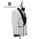 Load image into Gallery viewer, Cenne Des Graoom Men&#39;s Suit Tuxedo 2 Pieces Double-Breasted Shawl Lapel
