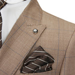 Load image into Gallery viewer, Cenne Des Graoom Men&#39;s Plaid Double-Breasted Two-Piece Suit
