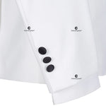 Load image into Gallery viewer, Cenne Des Graoom Lapel Slim Fit Black and White Solid One Button Elegant Suit
