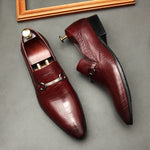 Load image into Gallery viewer, Luxury Handmade Slip-On Genuine Leather Flat Original Brand Men&#39;s Oxford Shoes
