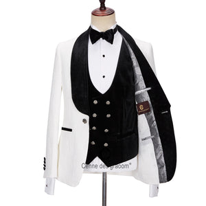Cenne Des Graoom Men Suits Tailor-Made Tuxedo 4 Pieces Blazer