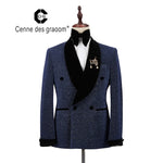 Load image into Gallery viewer, Cenne Des Graoom Men&#39;s Suit Tuxedo 2 Pieces Double-Breasted Shawl Lapel
