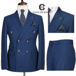 Load image into Gallery viewer, Cenne Des Graoom Men&#39;s Plaid Double-Breasted Two-Piece Suit
