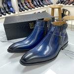 Load image into Gallery viewer, Luxury Men&#39;s Italian Leather Hand-polished Pointed Toe Lace-up Shoes
