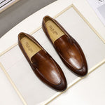 Load image into Gallery viewer, Designer Fashion Men&#39;s Loafers Leather Handmade Casual Business Dress Shoes
