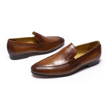 Cargar imagen en el visor de la galería, Designer Fashion Men&#39;s Loafers Leather Handmade Casual Business Dress Shoes
