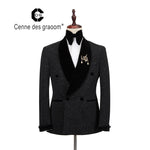 Load image into Gallery viewer, Cenne Des Graoom Men&#39;s Suit Tuxedo 2 Pieces Double-Breasted Shawl Lapel
