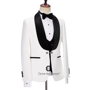 Cenne Des Graoom Men Suits Tailor-Made Tuxedo 4 Pieces Blazer