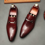 Load image into Gallery viewer, Luxury Handmade Slip-On Genuine Leather Flat Original Brand Men&#39;s Oxford Shoes
