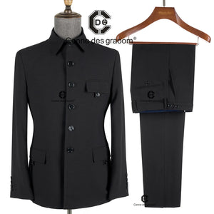 Cenne Des Graoom Men's Suits Square Collar Tailor-Made