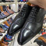 Load image into Gallery viewer, Genuine Leather Oxford Men Lace-Up Cap Toe Pointed Shoes
