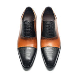 Load image into Gallery viewer, Luxury Men&#39;s Brogue Formal Round Toe Mixed-Colors Oxford Dress Shoes
