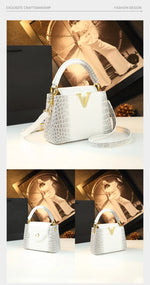 Load image into Gallery viewer, Crocodile Pattern Leather Women&#39;s Handbags
