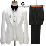 Load image into Gallery viewer, Cenne Des Graoom Men&#39;s Tuxedo with Satin Side Stripe Slim Fit Shawl Lapel
