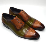 Load image into Gallery viewer, Luxury Men&#39;s Brogue Formal Round Toe Mixed-Colors Oxford Dress Shoes
