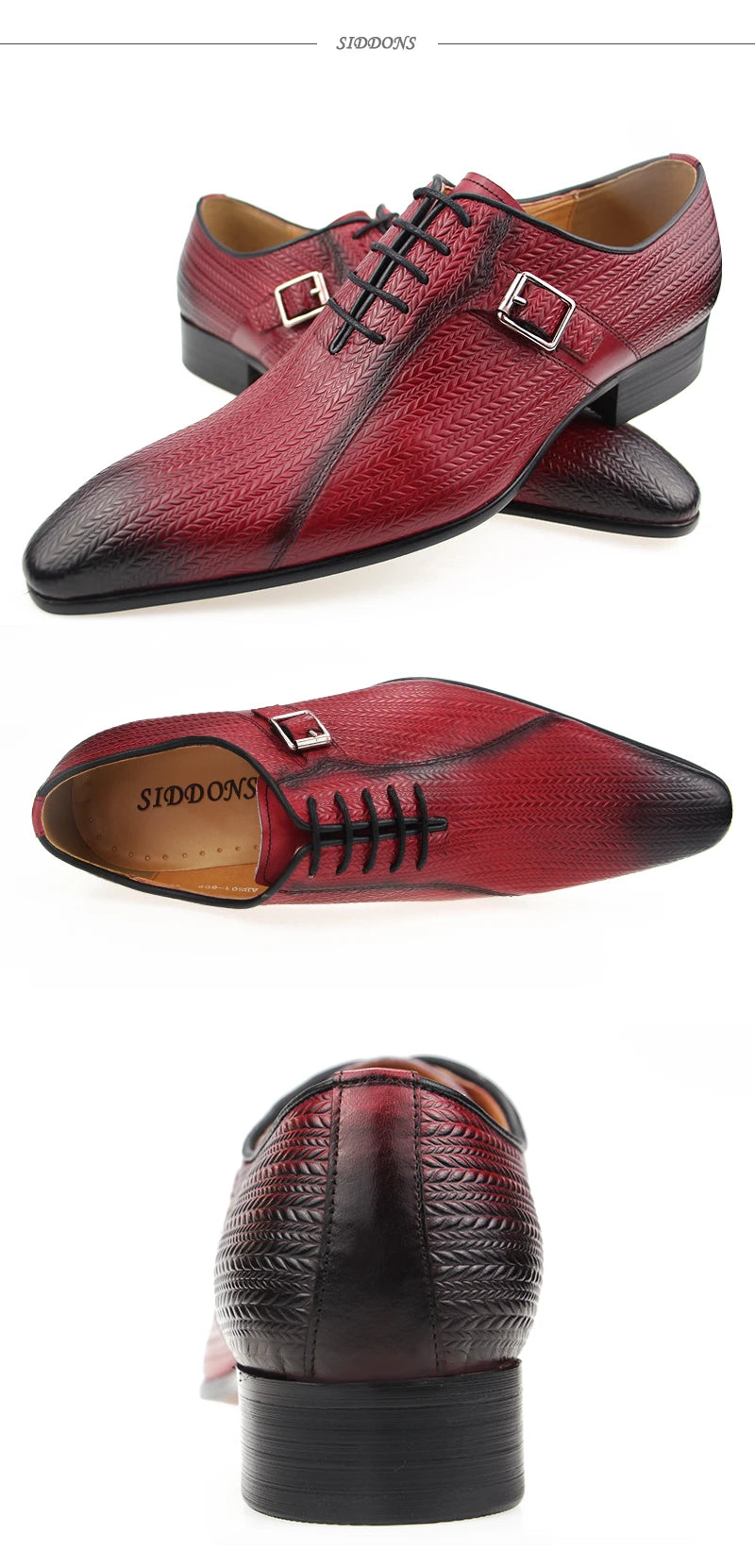 Genuine Leather Brock Shoes Lace Up for Men