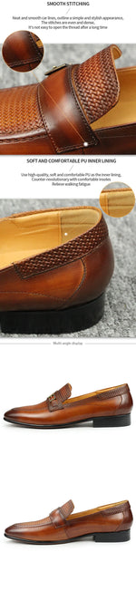 Load image into Gallery viewer, British Buckle Retro Formal Loafers Classic Slip-on Men&#39;s Shoes
