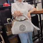 Load image into Gallery viewer, Diamonds Women&#39;s  Leather clip Rhinestone Bag
