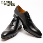 Load image into Gallery viewer, Luxury Brand Men&#39;s Oxford Leather Shoes Handmade Lace Up Pointed Toe Dress Shoes
