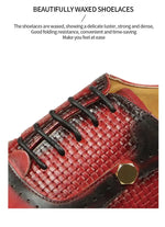 Load image into Gallery viewer, Oxford Leather Lace-Up Hand Carved Shoes for Men
