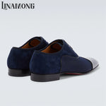Load image into Gallery viewer, Leather Suede Oxford Men Elegant Lace-Up Dress Shoes
