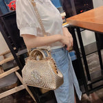 Load image into Gallery viewer, Diamonds Women&#39;s  Leather clip Rhinestone Bag
