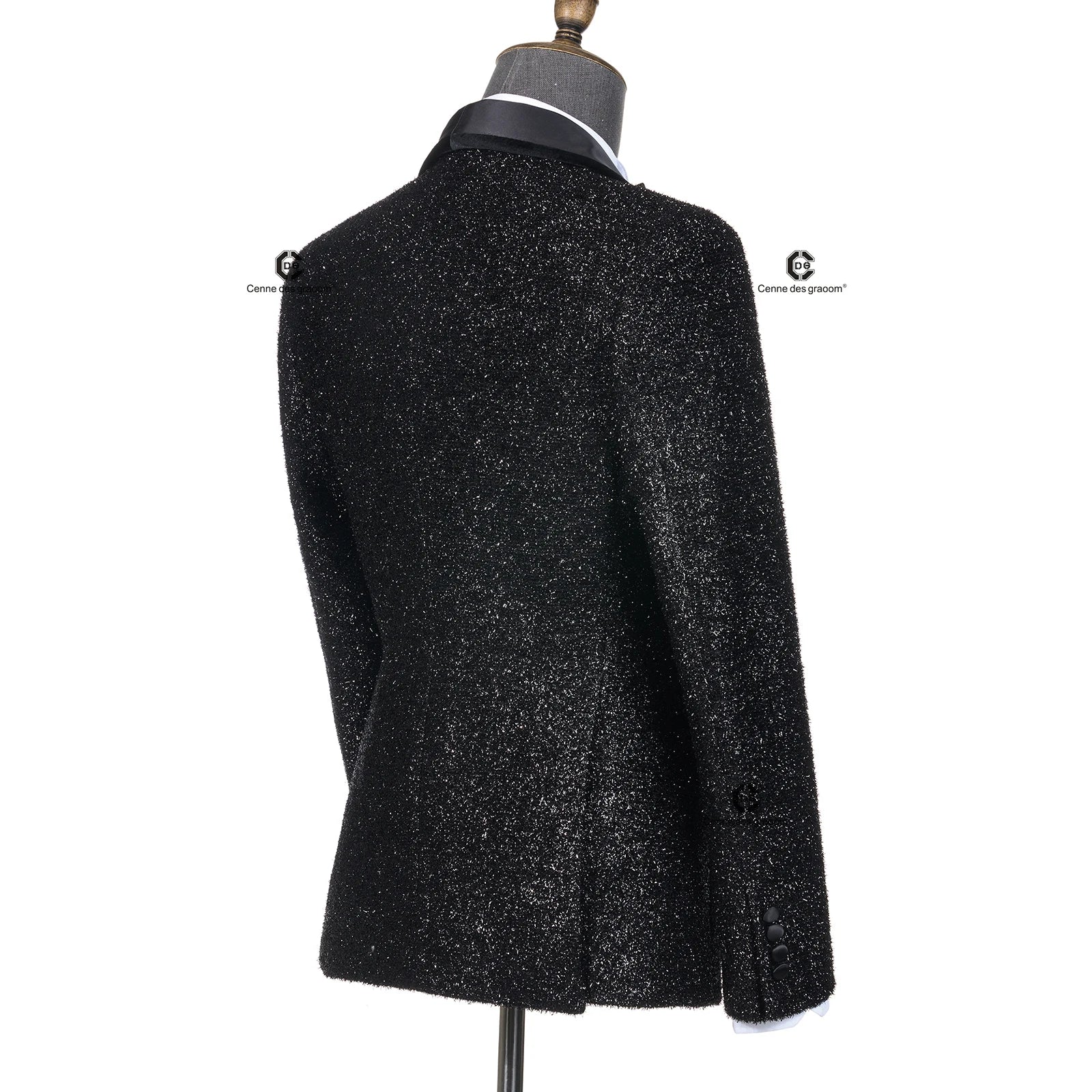 Cenne Des Graoom Shining Tuxedo Double-Breasted Suits for Men