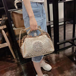 Load image into Gallery viewer, Diamonds Women&#39;s  Leather clip Rhinestone Bag
