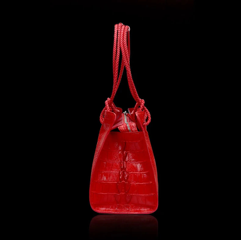 Luxury Genuine Leather Women's Bag Crocodile Pattern