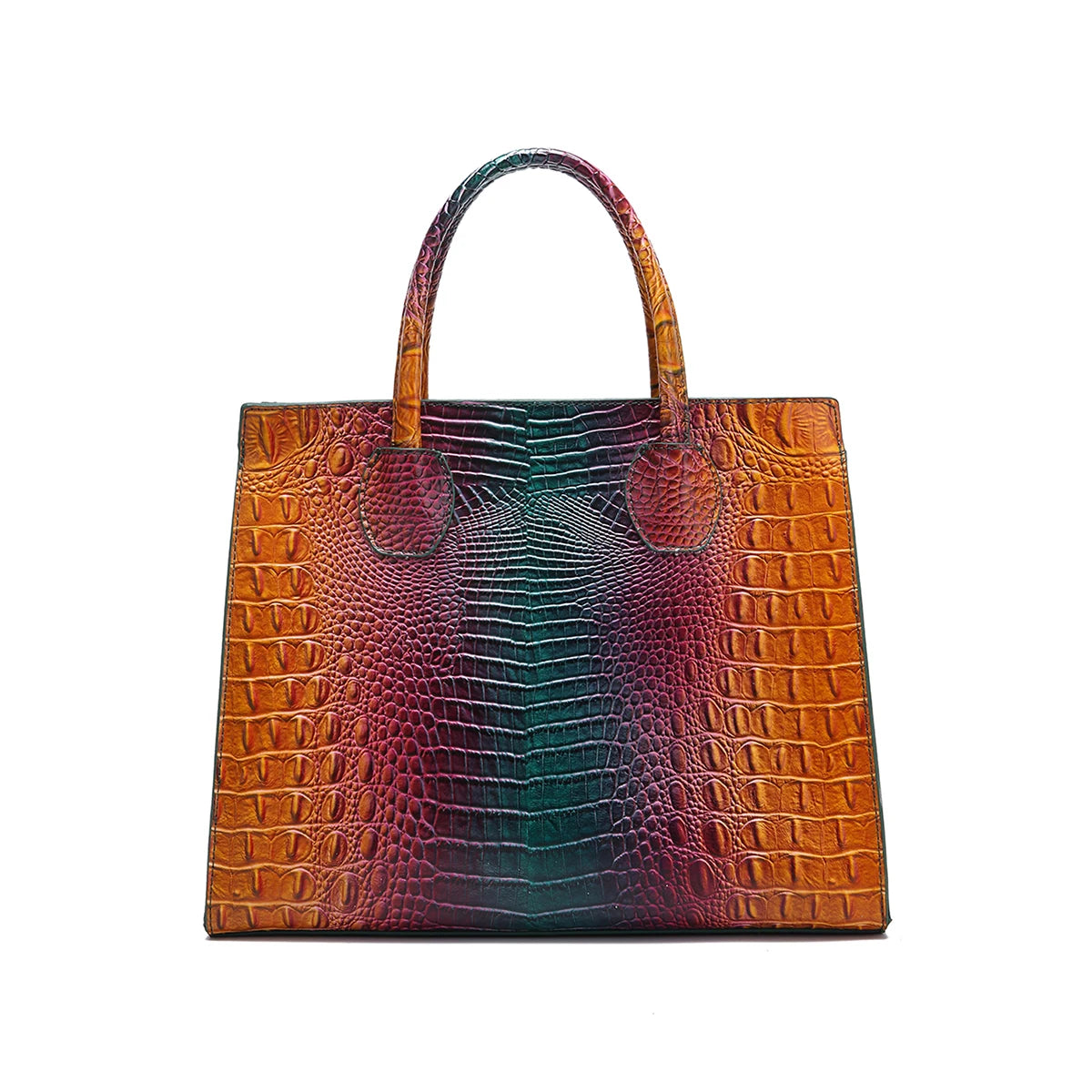 3 Pcs Crocodile Pattern Handbag & Purses Set