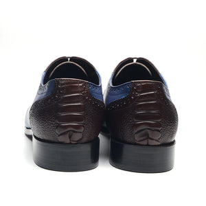 Luxury Men's Brogue Formal Round Toe Mixed-Colors Oxford Dress Shoes