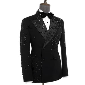 Cenne Des Graoom Elegant Luxury Men's Double-Breasted Tuxedo