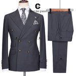 Load image into Gallery viewer, Cenne Des Graoom Elegant Double-Breasted Two-Piece Set High-Quality Costume
