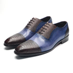 Load image into Gallery viewer, Luxury Men&#39;s Brogue Formal Round Toe Mixed-Colors Oxford Dress Shoes
