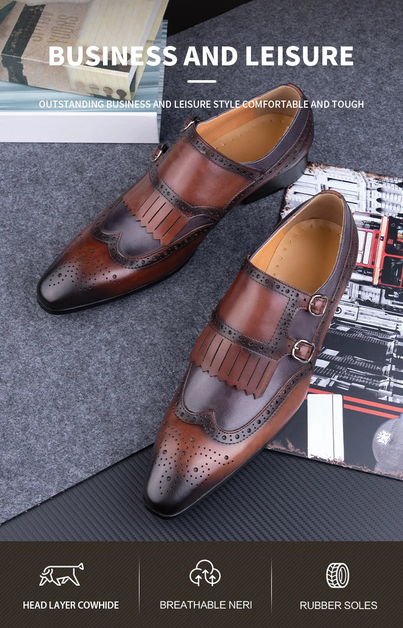 Brogues, zapatos de vestir, hombre, monk strap, footwear