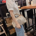 Load image into Gallery viewer, Diamonds Women&#39;s  Leather clip Rhinestone Bag
