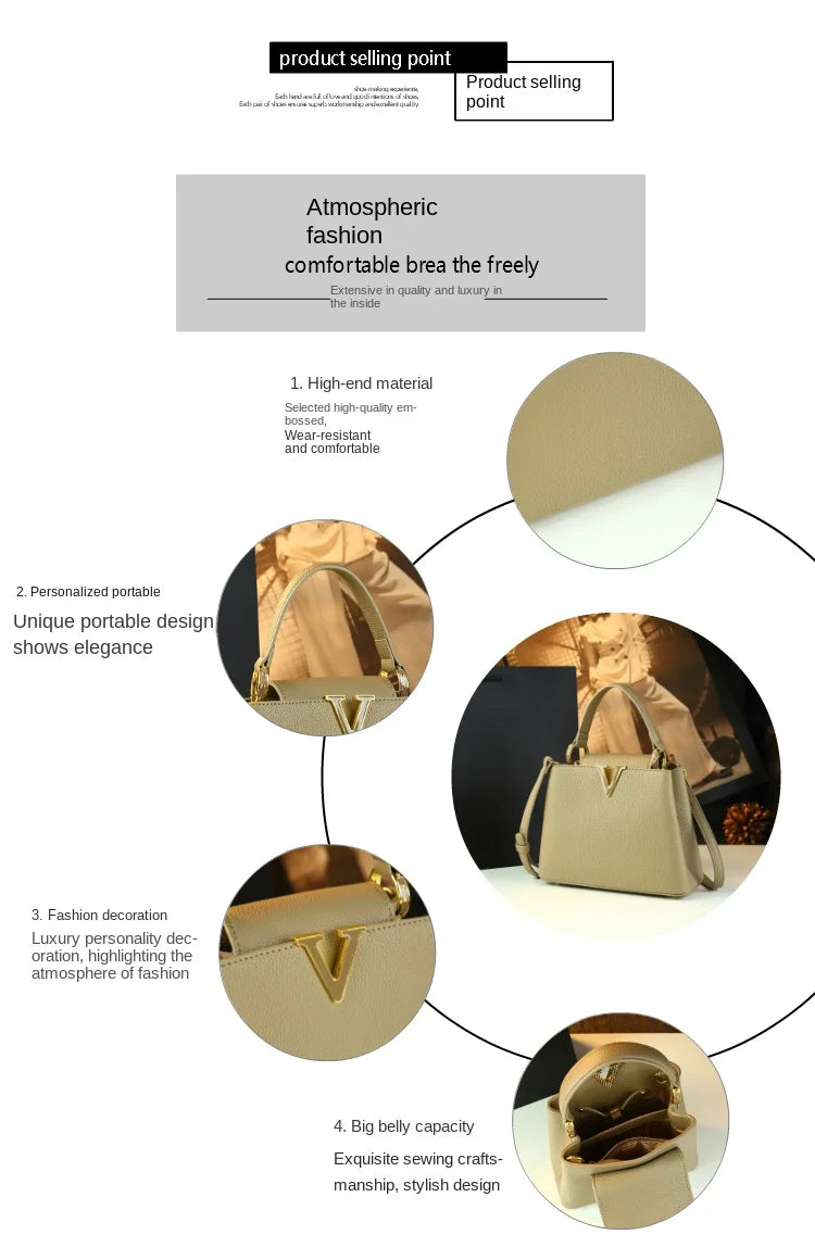 High-grade Leather Women's Handbags
