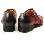 Cargar imagen en el visor de la galería, Oxford Leather Lace-Up Hand Carved Shoes for Men
