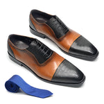 Load image into Gallery viewer, Luxury Men&#39;s Brogue Formal Round Toe Mixed-Colors Oxford Dress Shoes
