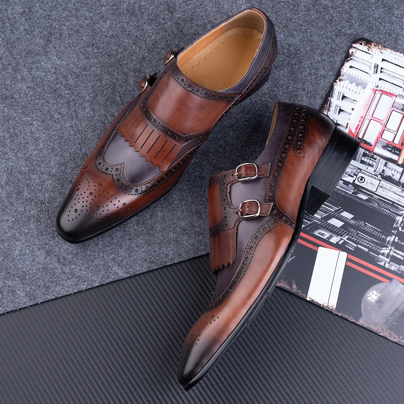 Brogues, zapatos de vestir, hombre, monk strap, footwear